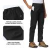 YSENTO Women's Fleece Lined Pants Winter Snow Ski Waterproof Insulated Softshell Hiking Mountain Pants Black Size M view 4
