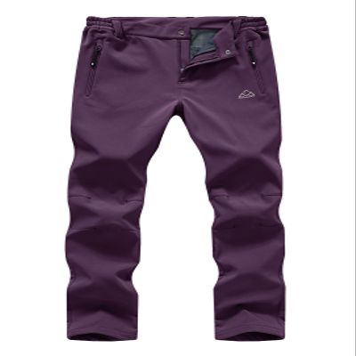 YSENTO Women's Fleece Lined Pants Winter Snow Ski Waterproof Insulated Softshell Hiking Mountain Pants Purple Size S