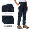 YSENTO Women's Fleece Lined Pants Winter Snow Ski Waterproof Insulated Softshell Hiking Mountain Pants Navy Size M view 4
