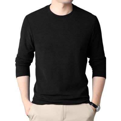 Men's Ultra Soft Thermal Tee Compression Baselayer Crew Neck Solid Top Fleece Lined Long Sleeve Heavyweight T Shirt (Black,XX-Large)
