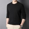 Men's Ultra Soft Thermal Tee Compression Baselayer Crew Neck Solid Top Fleece Lined Long Sleeve Heavyweight T Shirt (Black,XX-Large) view 2