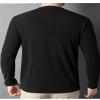 Men's Ultra Soft Thermal Tee Compression Baselayer Crew Neck Solid Top Fleece Lined Long Sleeve Heavyweight T Shirt (Black,XX-Large) view 4