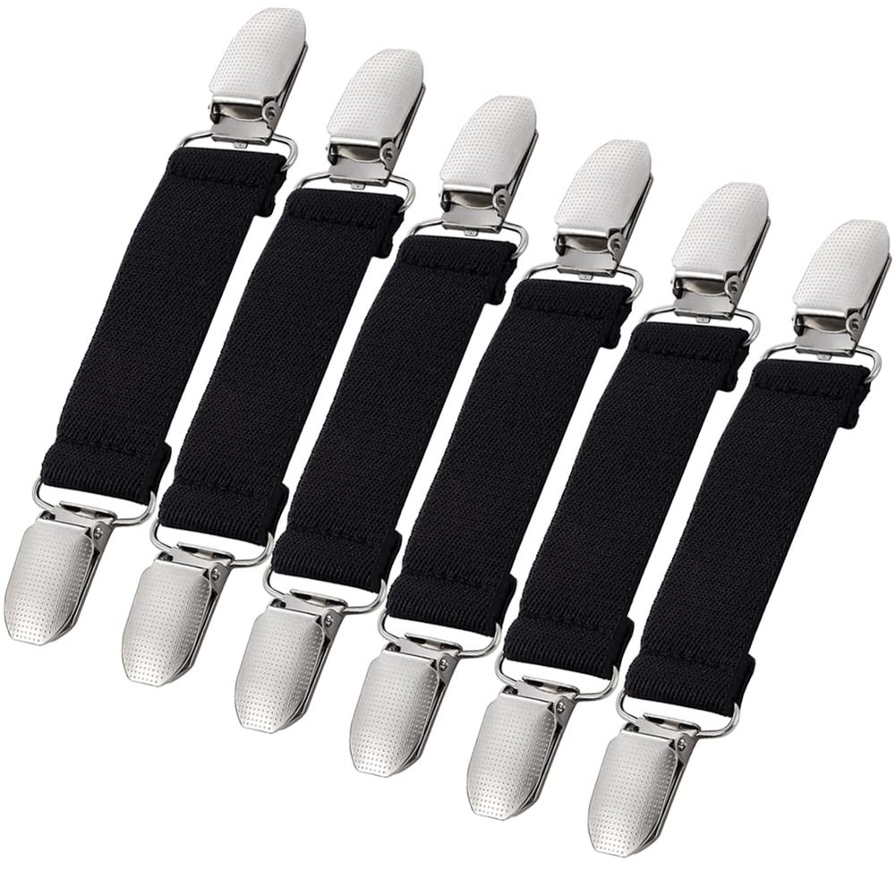 6Pcs Mitten Clips Kids Winter Glove Clips Stainless Steel Fit Dress Clips Toddler Glove Clips Elastic Mitten and Glove Caps Clips for Baby Kids Toddler and Adults Clothing Garments Clips