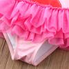 Toddler Baby Girls Swimsuit Sleeveless One Piece Flamingo Bikini Swimming Ruffled Beach Swimwear Bathing Suits (1#Pink, 3-4T) view 3