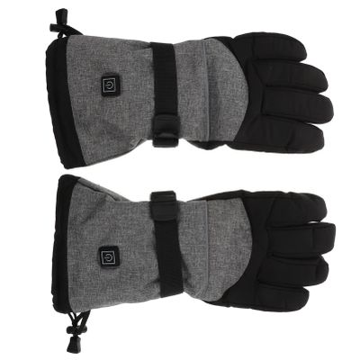 Wakauto 1set Outdoor Heating Gloves Windproof Electric Mittens for Sports Temperature Settings for Skiing Riding Hiking and Cold Weather Activities