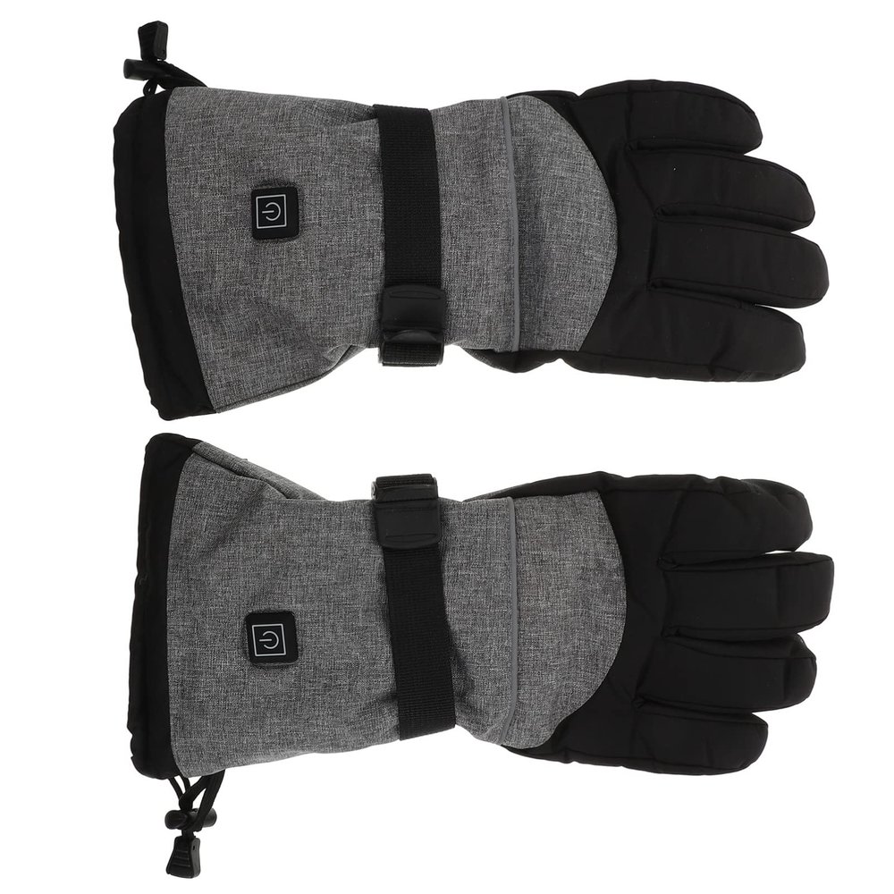 Wakauto 1set Outdoor Heating Gloves Windproof Electric Mittens for Sports Temperature Settings for Skiing Riding Hiking and Cold Weather Activities