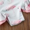 Toddler Baby Girls Swimsuit Sleeveless One Piece Flamingo Bikini Swimming Ruffled Beach Swimwear Bathing Suits (2#Blue, 4-5T) view 3