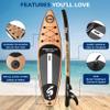 SereneLife Inflatable Stand Up Paddle Board - Wide Stable Design, Non-Slip Deck for Adults & Youth with Premium Paddle Board Accessories: Carry Bag, Dual Action Pump, Paddle, Ankle Leash - 10'6" view 3