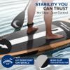 SereneLife Inflatable Stand Up Paddle Board - Wide Stable Design, Non-Slip Deck for Adults & Youth with Premium Paddle Board Accessories: Carry Bag, Dual Action Pump, Paddle, Ankle Leash - 10'6" view 4