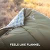 Teton Evergreen Sleeping Bag  Spacious Fit and Cozy Warmth for Adults  Options for Camping in Any Weather 35F, Night & Olive view 4