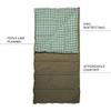 Teton Evergreen Sleeping Bag for Adults  Warm & Cozy All-Season Camping Sleeping Bag with Spacious Fit for Cold Weather or Mild Nights, 35F, Olive & Stone view 2