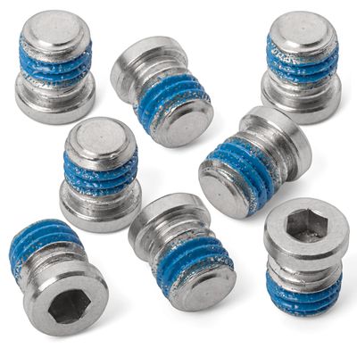 No-Profile Recessed Bottle Cage Boss Blanking & Sealing Screws (Natural Stainless, 8-Pack)