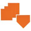 Franklin Sports MLB Baseball Base Set - Throw Down Rubber Bases for Baseball, Softball + Kickball with Home Plate - Portable Backyard Set - Orange view 1