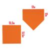 Franklin Sports MLB Baseball Base Set - Throw Down Rubber Bases for Baseball, Softball + Kickball with Home Plate - Portable Backyard Set - Orange view 2