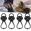 2 Pair Non-Slip Ice Snow Spikes for Walking,Universal Snow Traction Cleats for Shoes,Boot,Durable 5 Steel Ice Shoes Grips-M Size view 1