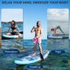 SereneLife Inflatable Stand Up Paddle Board - Wide Stable Design, Non-Slip Deck for Adults & Youth with Premium Paddle Board Accessories: Carry Bag, Dual Action Pump, Paddle, Ankle Leash - 10'6" view 2