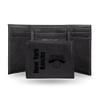 Rico Industries NBA New York Knicks Men's Trifold Black Wallet - Premium 9 Pocket Laser-Engraved Team Logo on Vegan Leather - Minimalist Design, ID Window, Credit Card Holder - Ideal Men's Gift view 1
