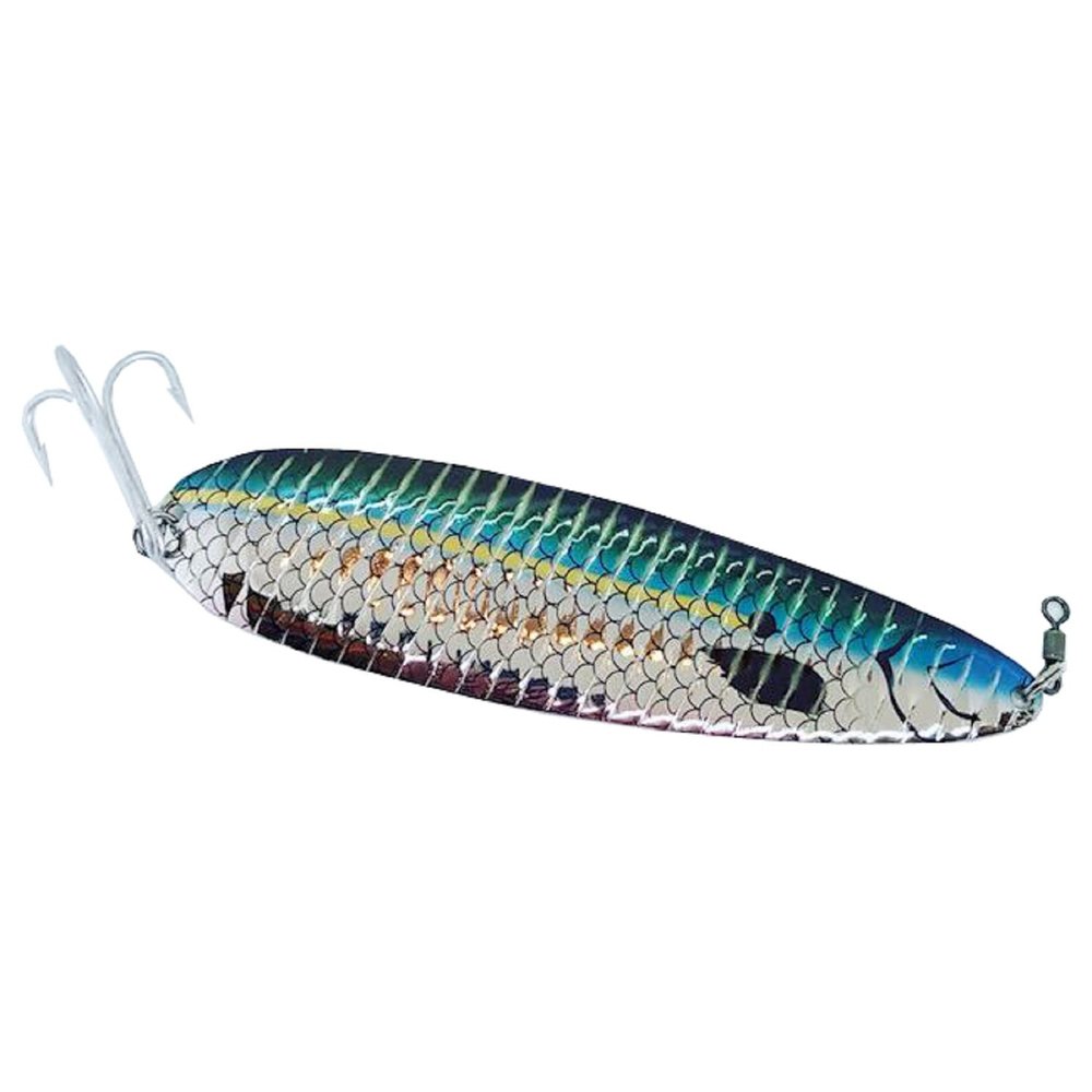 Nichols Lures 9FS21-45SW 9" Ben Parker Super Magnum Salt Water Special Flutter Spoon, Blueback HD, 3.5oz