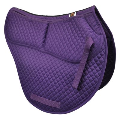 ECP Equine Comfort Products All-Purpose Contoured Correction Saddle Pad with Adjustable Memory Foam Inserts for Custom Support, Non-Slip, Shock Absorbing, 22 Spine, 19.5 Drop, Purple