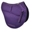 ECP Equine Comfort Products All-Purpose Contoured Correction Saddle Pad with Adjustable Memory Foam Inserts for Custom Support, Non-Slip, Shock Absorbing, 22 Spine, 19.5 Drop, Purple view 1
