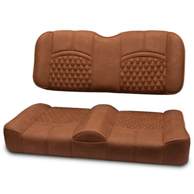 MODZ FS1 Custom Golf Cart Front Seat for EZGO RXV - [2008-Up] - Rust Base - Double Diamond Pattern