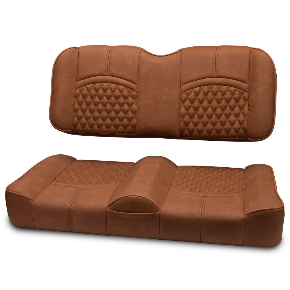 MODZ FS1 Custom Golf Cart Front Seat for EZGO RXV - [2008-Up] - Rust Base - Double Diamond Pattern