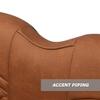 MODZ FS1 Custom Golf Cart Front Seat for EZGO RXV - [2008-Up] - Rust Base - Double Diamond Pattern view 4