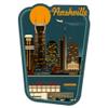 Die Cut Sticker Nashville, Tennessee, Retro Skyline, Vinyl Sticker, (Waterproof Decal for Cars, Water Bottles, Laptops, Coolers), Large view 1
