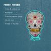 Lantern Press Sticker California, Day of The Dead, Sugar Skull, Teal Die Cut Vinyl, (Waterproof Decal for Cars, Water Bottles, Laptops, Coolers), Small view 4