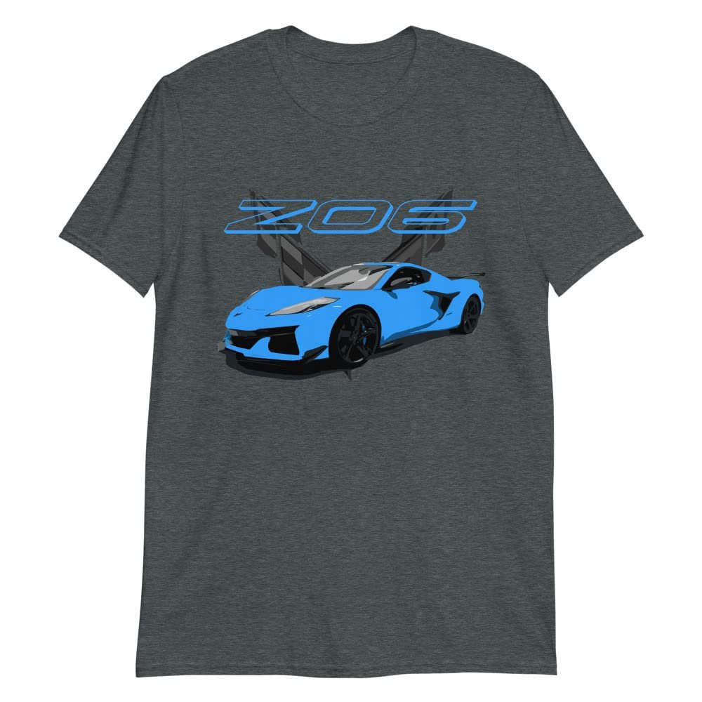 Rapid Blue 2023 C8 Z06 'Vette Owner Short-Sleeve Unisex T-Shirt