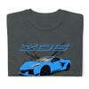 Rapid Blue 2023 C8 Z06 'Vette Owner Short-Sleeve Unisex T-Shirt view 4