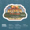 Lantern Press Sticker Atlanta, Georgia, Peaches Vintage Sign, Die Cut Vinyl, (Waterproof Decal for Cars, Water Bottles, Laptops, Coolers), Small view 4