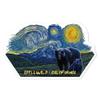 Lantern Press Sticker Idyllwild, California, Grizzly Bear and Cub, Starry Night, Die Cut Vinyl, (Waterproof Decal for Cars, Water Bottles, Laptops, Coolers), Small view 1