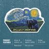 Lantern Press Sticker Idyllwild, California, Grizzly Bear and Cub, Starry Night, Die Cut Vinyl, (Waterproof Decal for Cars, Water Bottles, Laptops, Coolers), Small view 4