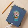 Die Cut Sticker California, Day of The Dead, Sugar Skull, Teal Vinyl Sticker, (Waterproof Decal for Cars, Water Bottles, Laptops, Coolers), Large view 3