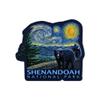 Lantern Press Sticker Shenandoah National Park, Virginia, Starry Night National Park Series, Die Cut Vinyl, (Waterproof Decal for Cars, Water Bottles, Laptops, Coolers), Small view 1