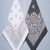 Western Style Paisley Bandanas, Bold Black & White Colors (Pack of 12) view 2