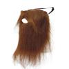 NOVELTY GIANT WWW.NOVELTYGIANT.COM Brown Full Beard and Mustache Costume Accessory view 3
