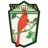 Lantern Press Sticker Virginia, Cardinal Perched on a Holly Branch, Die Cut Vinyl, (Waterproof Decal for Cars, Water Bottles, Laptops, Coolers), Small view 1