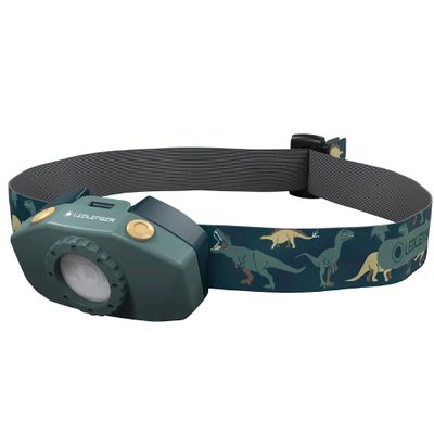 Ledlenser KIDLED2 LED Headlamp - Green - Glare-Filter Optics, Kids Headlamp - Auto-Release Band & Lockable Case, Headband Light - Three Colors & Flash for Reading & Camping, Kids Hiking Gear