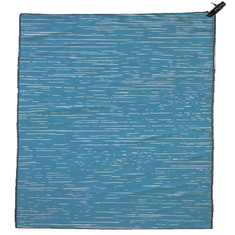 PackTowl Personal Quick Dry Microfiber Towel for Camping and Travel, Ripple Print, Beach - 36 x 59 Inch
