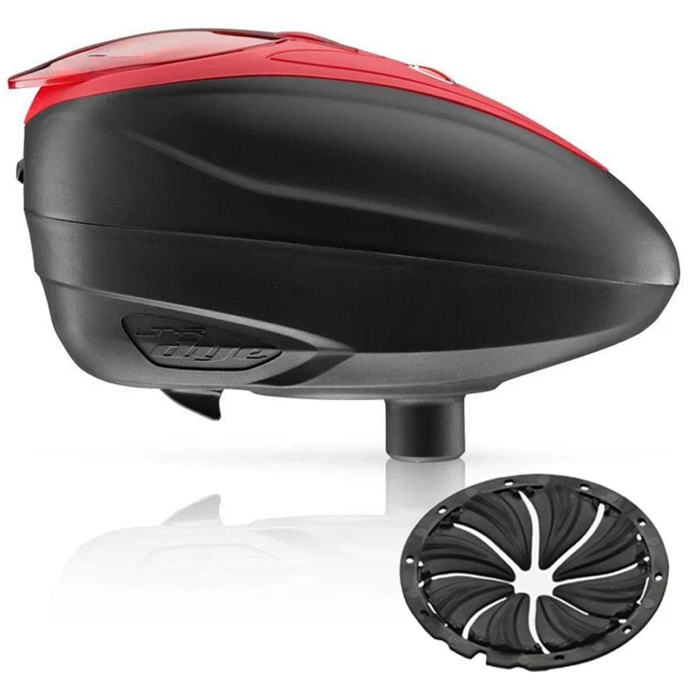 Dye LT-R Electronic Paintball Loader with Quick Feed - Red with Black Quick Feed