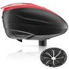 Dye LT-R Electronic Paintball Loader with Quick Feed - Red with Black Quick Feed view 1