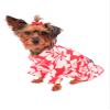 Matchable Family Hawaiian Luau Shirts, Classic Vintage Hibiscus Red, Dog, Medium view 2
