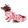 Matchable Family Hawaiian Luau Shirts, Classic Vintage Hibiscus Red, Dog, Medium view 3