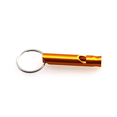 NC Emergency Whistles EDC High Pitch Double Tubes Survival Lifeguard Whistle Keychain Outdoor Camping Hiking (Gold)