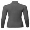 Made by Emma Fitted Gold Button Detail Soft Long Sleeve Mock Turtleneck Knit Sweater Hgrey XL view 2