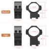 TPO 3/8" Dovetail Scope Rings Hight & Medium Profle 30mm Scope Mount for 11mm Dovetail Rail Airsoft Accessories (High+Meidum) AG30-M114+AG30-H142 view 2