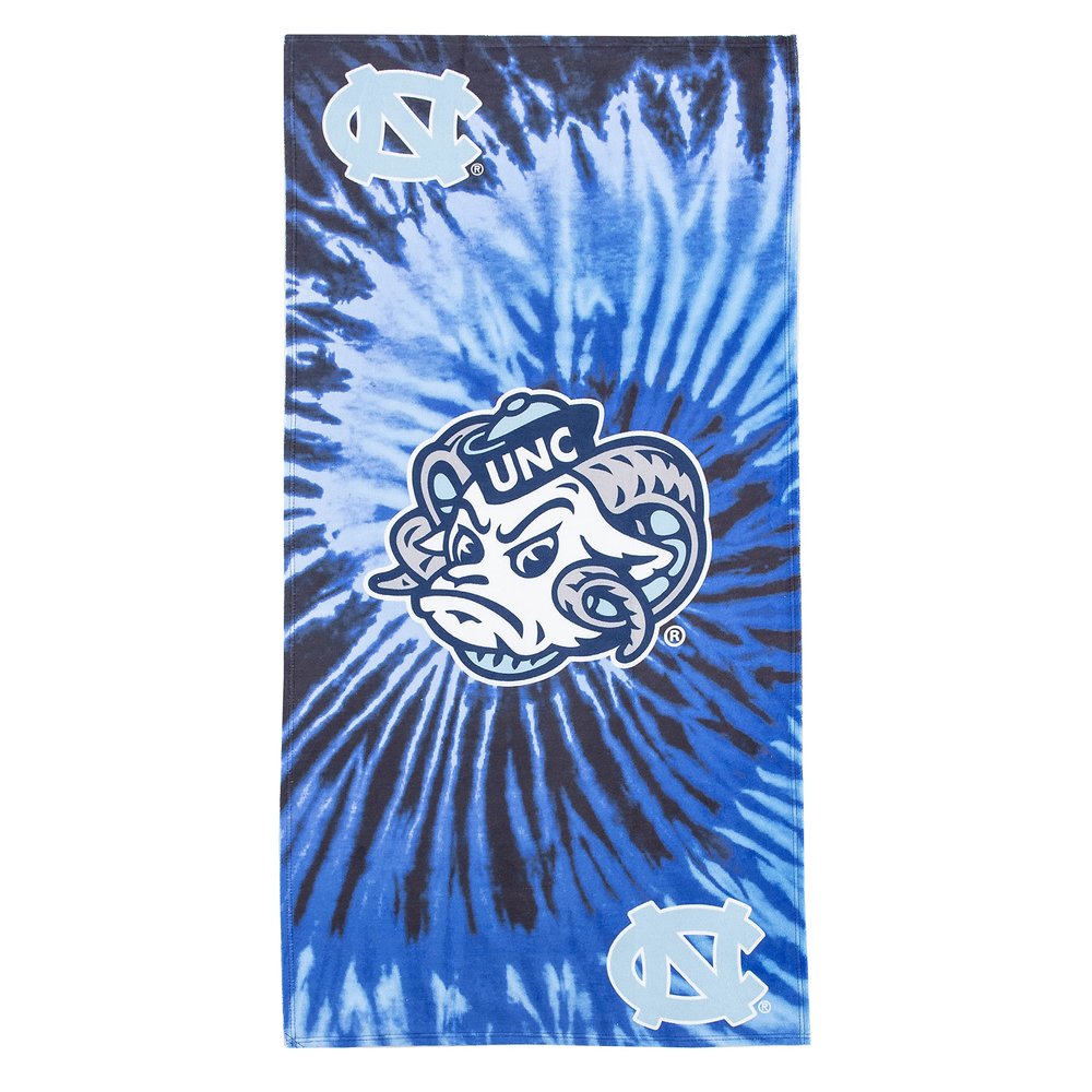 Northwest NCAA North Carolina Tar Heels Unisex-Adult Beach Towel, 30" x 60", Psychedelic