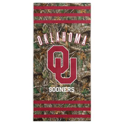 Northwest NCAA Oklahoma Sooners Unisex-Adult Beach Towel, 30" x 60", Realtree Stripes